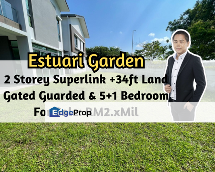 Estuari Gardens @ Puteri Harbour, Iskandar Puteri (Nusajaya), Johor, 2 Storey Superlink House with 34ft Land, Gated Guarded, Johor, Nusajaya