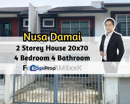 Taman Nusa Damai, Pasir Gudang, Johor, 2 Storey House 20x70, 4 Bedroom 4 Bathroom, Johor, Pasir Gudang