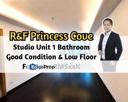 R&F Princess Cove, Johor Bahru, Johor, Studio Unit 1 Bathroom, Good Condition, Low Floor, Johor, Johor Bahru