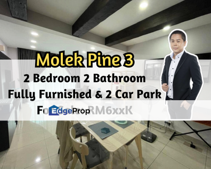 Molek Pine 3, Johor Bahru, Johor, 2 Bedroom 2 Bath, Fully Furnished, 2 Car Park, Low Floor, Johor, Johor Bahru