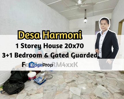 Taman Desa Harmoni, Masai, Johor, 1 Storey House 20x70, Gated Guarded, 3 plus 1 Bedroom, Johor, Masai