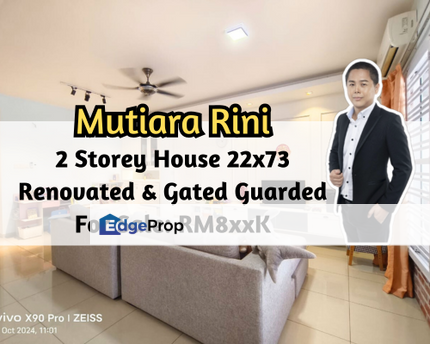 Rini Heights, Skudai, Johor, 2 Storey House 22x73, Renovated, Gated Guarded, 4 Bedroom, Johor, Skudai