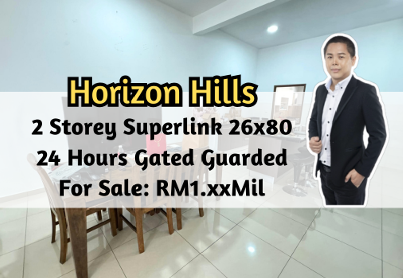 Horizon Hills, Horizon Hills, Johor,  Storey Superlink 26x80, 24 Hrs Gated Guard, 4 plus 1 Bedroom