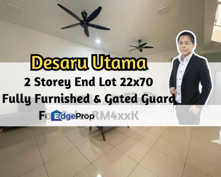 Taman Desaru Utama, Kota Tinggi, Johor, 2 Storey End Lot 22x70, Fully Furnished, Gated Guarded, Johor, Kota Tinggi