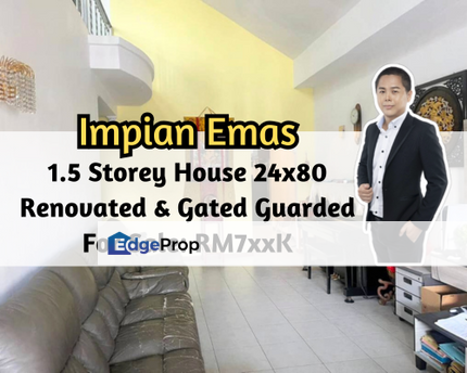 Bukit Impian, Taman Impian Emas, Skudai, Johor, 1.5 Storey House 24x80, Renovated, Gated Guarded, 4 Bed, Johor, Skudai