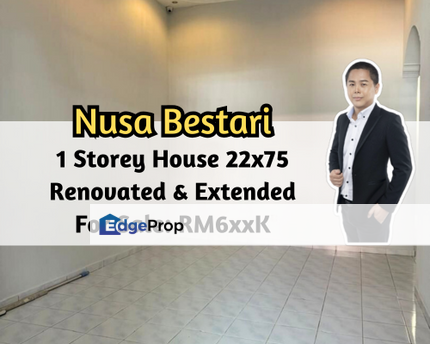 Taman Nusa Bestari 2, Skudai, Johor, 1 Storey House 22x75, Renovated, Back Extended, 3 Bedroom, Johor, Skudai