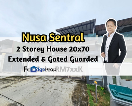 Nusa Sentral, Iskandar Puteri (Nusajaya), Johor, 2 Storey House 20x70, Extended, Gated Guarded, 4 Bedroom, Johor, Nusajaya