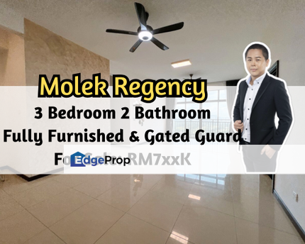 Molek Regency, Johor Bahru, Johor, 3 Bedroom, City View, Fully Furnished, 24 Hours Gated Guarded, Johor, Johor Bahru