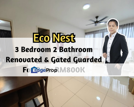 Eco Nest @ Eco Botanic, Iskandar Puteri (Nusajaya), Johor, 3 Bedroom, 24 Hrs Gated Guarded, Renovated, Johor, Nusajaya