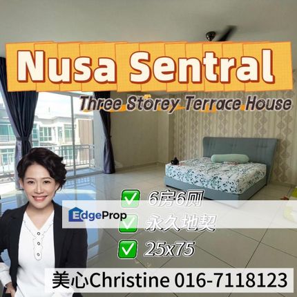 Nusa Sentral Three Storey Terrace House For Sale, Johor, Nusajaya