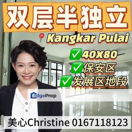 40X80 SEMI-D FOR SALE, Johor, Kangkar Pulai