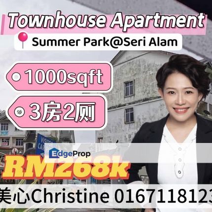 Masai Townhouse Aparment RM268k, Johor, Masai