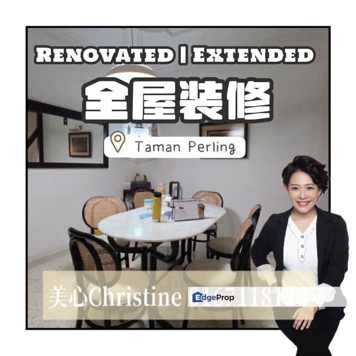  Perling 全装修 + 已扩建｜靠近 SMK Sri Perling Jalan Belibis, Taman Perling, Johor, Johor Bahru