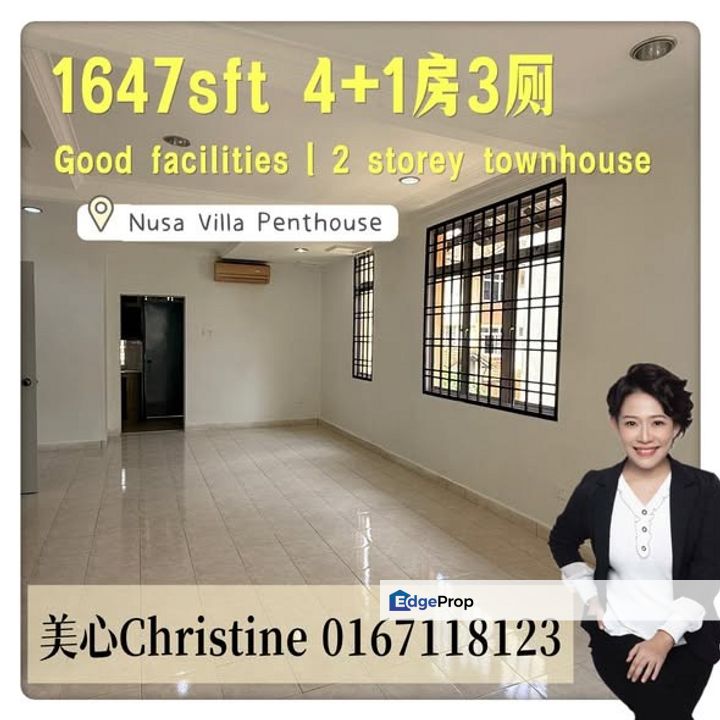 For Sale | 出售 Nusa Villa 2-Storey Townhouse (Penthouse), Johor, Nusajaya