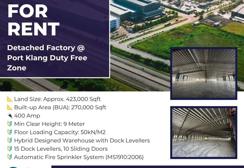 Detached Factory @ Port Klang Duty Free Zone 