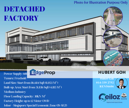 Detached Factory Kulai For Sale, Johor, Kulai
