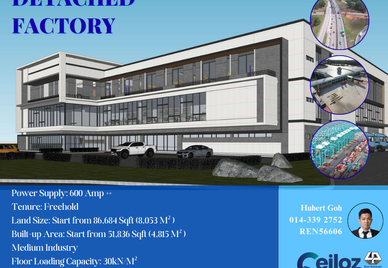 Detached Factory Kulai For Sale