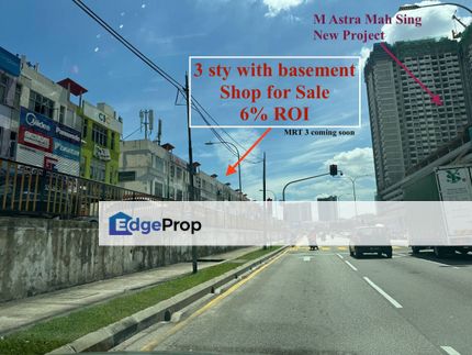 6% ROI 3 Storey with Basement Shop Facing Main Raod of M Astra Setapak, Kuala Lumpur, Setapak