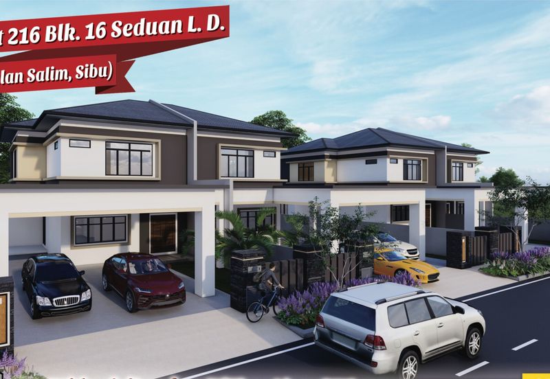 Sibu Double Storey Semi Detached at Jalan Salim