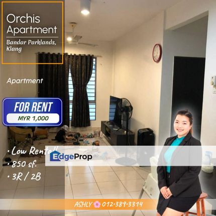 LOW Rental 🌸 Apartment for RENT | Orchis Apartment, Bandar Parklands, Klang  , Selangor, Klang