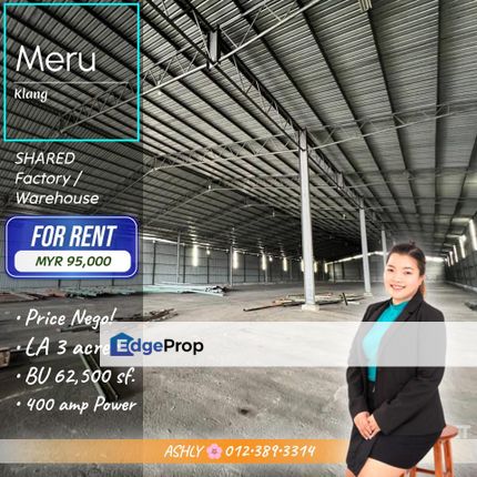 HUGE Space 🌸 Factory / Warehouse 🏭 for RENT │ Meru, Klang, Selangor, Klang