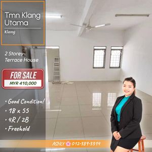 FULLY Basic 🌸 Double Storey Terrace House for SALE | Taman Klang Utama ...
