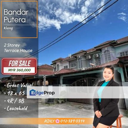 GREAT Value 🌸 2 Storey Terraced House for SALE | Bandar Putera, Klang  , Selangor, Klang