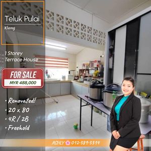 RENOVATED 🌸 Single Storey Terrace House for SALE │ Teluk Pulai, Klang ...