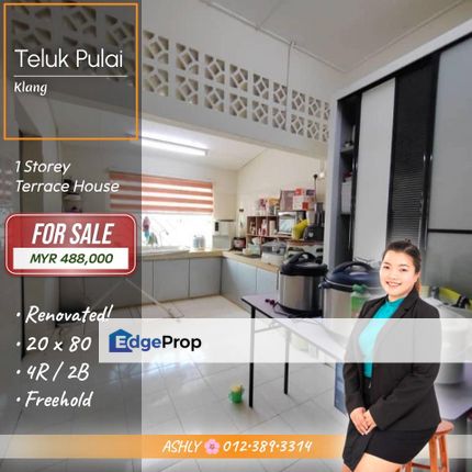 RENOVATED 🌸 Single Storey Terrace House for SALE │ Teluk Pulai, Klang, Selangor, Klang