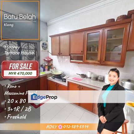 FACING OPEN 🌸 Single Storey Terrace for SALE │ Batu Belah, Klang  , Selangor, Klang