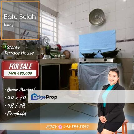 BELOW Market 🌸 Single Storey Terrace House for SALE | Batu Belah, Klang  , Selangor, Klang