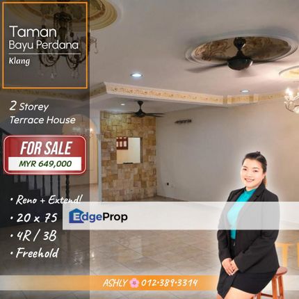 Reno + Extend 🌸 Double Storey Terrace House for SALE | Taman Bayu Perdana, Klang  , Selangor, Klang