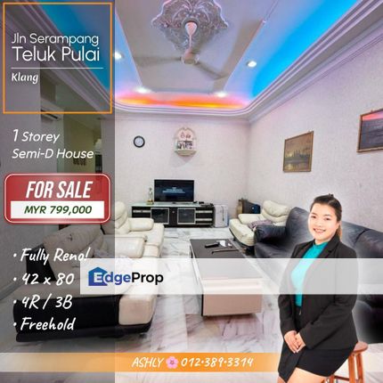 RENOVATED 🌸 Single Storey Semi-D for SALE | Jalan Serampang, Teluk Pulai, Klang  , Selangor, Klang