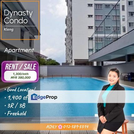with Swimming Pool + Tennis Court 🌸 Apartment for SALE / RENT │ Dynasti Condo, Klang  , Selangor, Klang