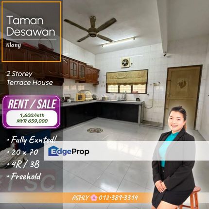 FULLY Extend 🌸 2 Storey Terraced House for SALE / RENT | Taman Desawan, Klang  , Selangor, Klang