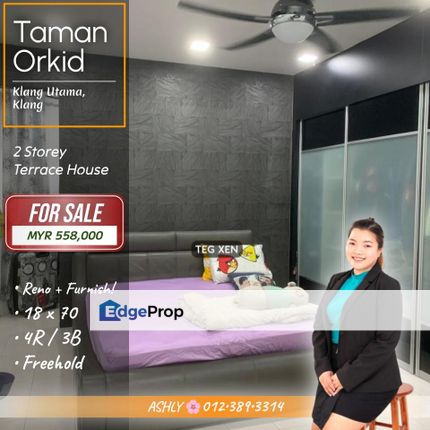 Reno + Furnish 🌸 2 Storey Terraced House for SALE | Taman Orkid, Klang Utama, Klang  , Selangor, Klang