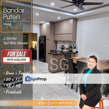 FULLY Furnish 🌸 2 Storey Terrace House for SALE | Bandar Puteri, Klang  , Selangor, Klang