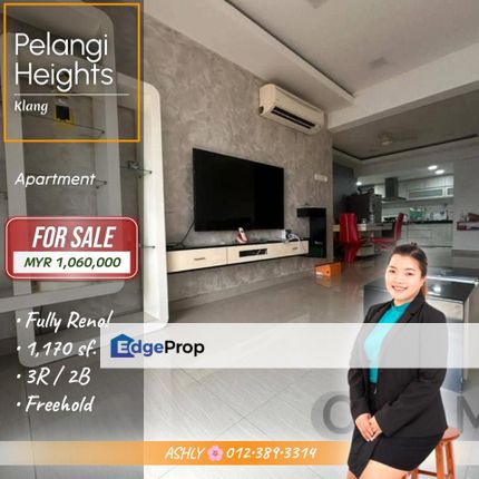 FULLY Reno 🌸 Apartment for SALE | Pelangi Heights, Klang  , Selangor, Klang
