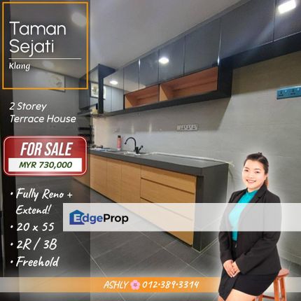 FULLY Reno + Extend 🌸 2 Storey Terraced House for SALE | Taman Sejati, Klang  , Selangor, Klang