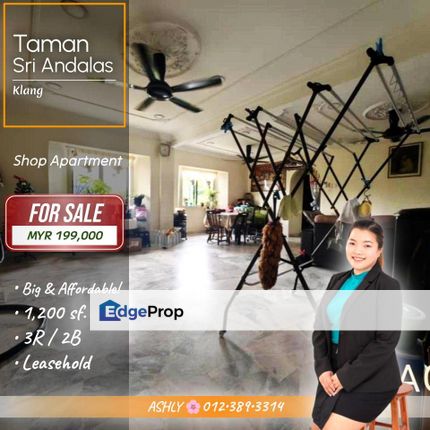 BIGGEST Unit 🌸 Shop Apartment for SALE | Taman Sri Andalas, Klang  , Selangor, Klang