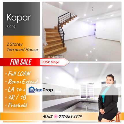 FULL Loan + NEW Reno 🌸 2 Storey Terrace House for SALE │ Taman Sentosa, Kapar, Selangor, Selangor, Kapar 