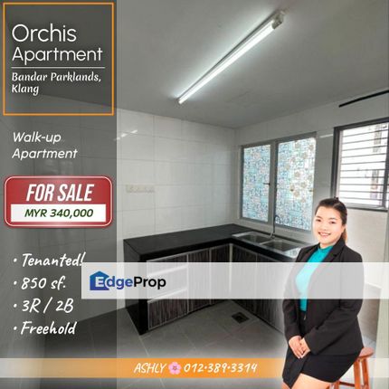 Tenanted 🙋‍♂️ Apartment for SALE | Orchis Apartment, Bandar Parklands, Klang  , Selangor, Klang