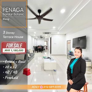 Reno + Extend 🌸 3 Storey Terraced House for SALE | Penaga, Bandar ...