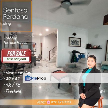 FULLY Furnish + Reno 🌸 2 Storey Terraced House for SALE | Taman Sentosa Perdana, Klang  , Selangor, Klang