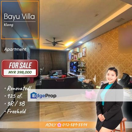 Fully Renovated 🌸 Apartment House for SALE | Bayu Villa, Taman Bayu Perdana, Klang  , Selangor, Klang