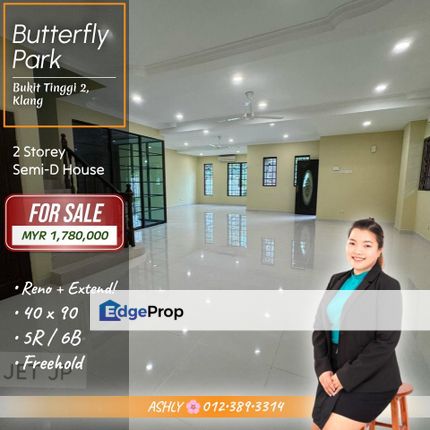 RENO + Extend 🌸 2-Storey Semi D House for SALE | Butterfly Park, Bukit Tinggi 2, Klang  , Selangor, Klang