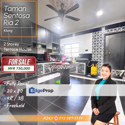 Fully Renovated 🌸 2 Storey Terraced House for SALE | Taman Sentosa Ria 2, Klang - Ay314, Selangor, Klang