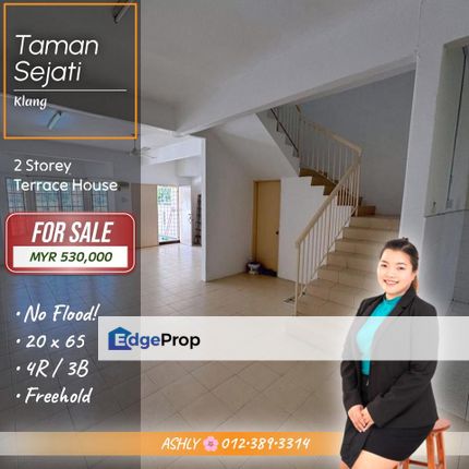 NO Flood 🌸 2 Storey Terraced House for SALE | Taman Sejati, Klang - Ay314, Selangor, Klang