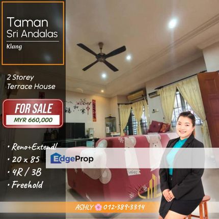 Price Dropped + Renovated 🌸 Double Storey Terrace House for SALE | Taman Sri Andalas, Klang, Selangor, Klang
