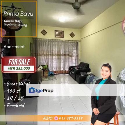 GREAT Value Below Market! 🌸 Apartment for SALE | Prima Bayu, Taman Bayu Perdana, Klang , Selangor, Klang